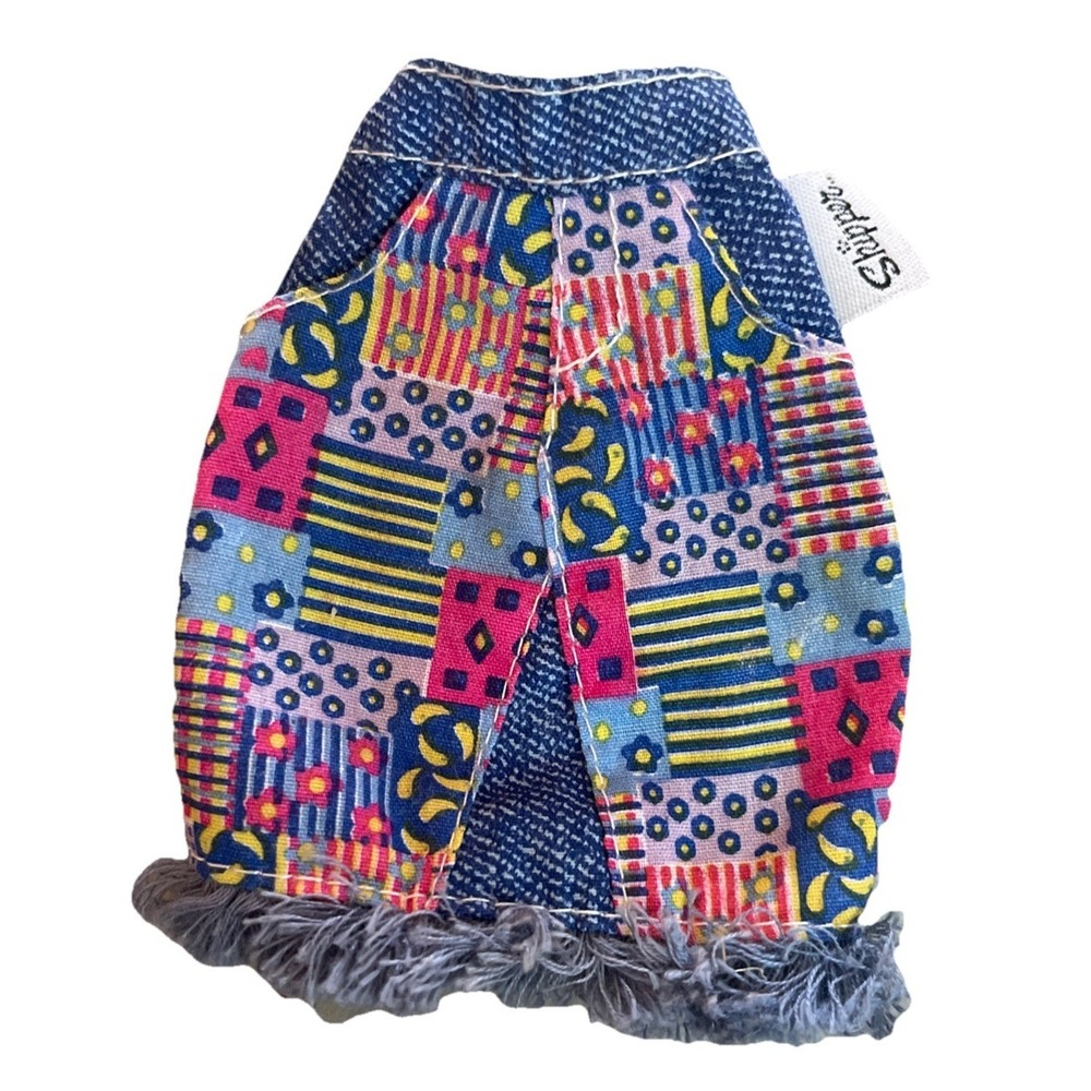Vintage Barbie Denim Patchwork Skirt‎